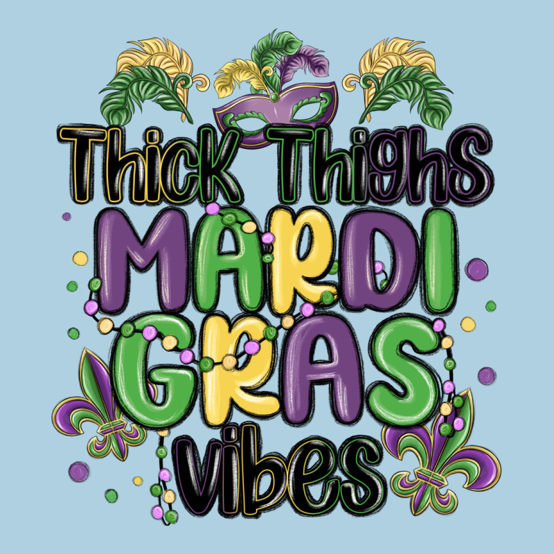 Thick Thighs Mardi Gras Vibes Premium Hoodie by MaliasSmallBusiness | Teevron