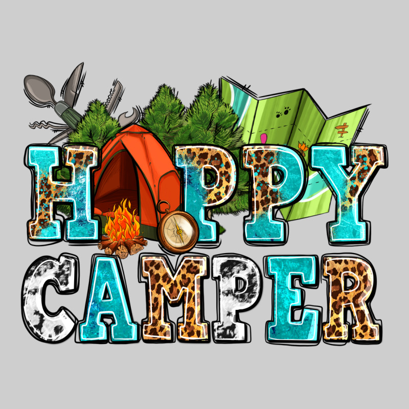 Happy Camper With Trees And Map Premium Sweatshirt by AdoDesignShop | Teevron