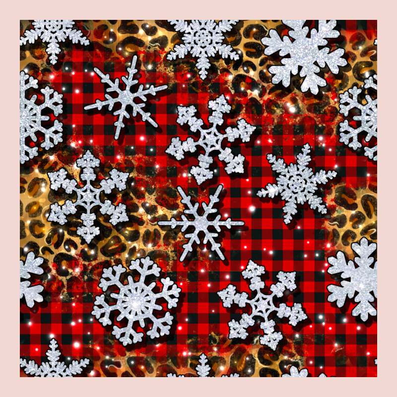 Christmas Snow Crystals With Plaid Seamless Pattern Premium Sweatshirt by BundleAndBundleShop | Teevron