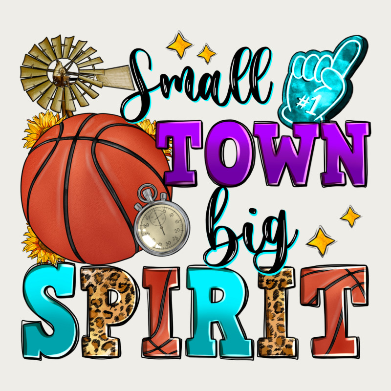 Small Town Big Spirit Basketball Zipper Hoodie by Zillion Design Studio | Teevron