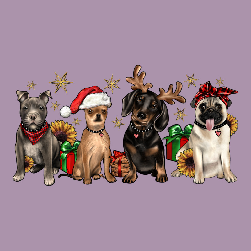 Christmas Chihuahua Pitbull Pug Dachshund Heavyweight Hoodie by JahusDesignShop | Teevron