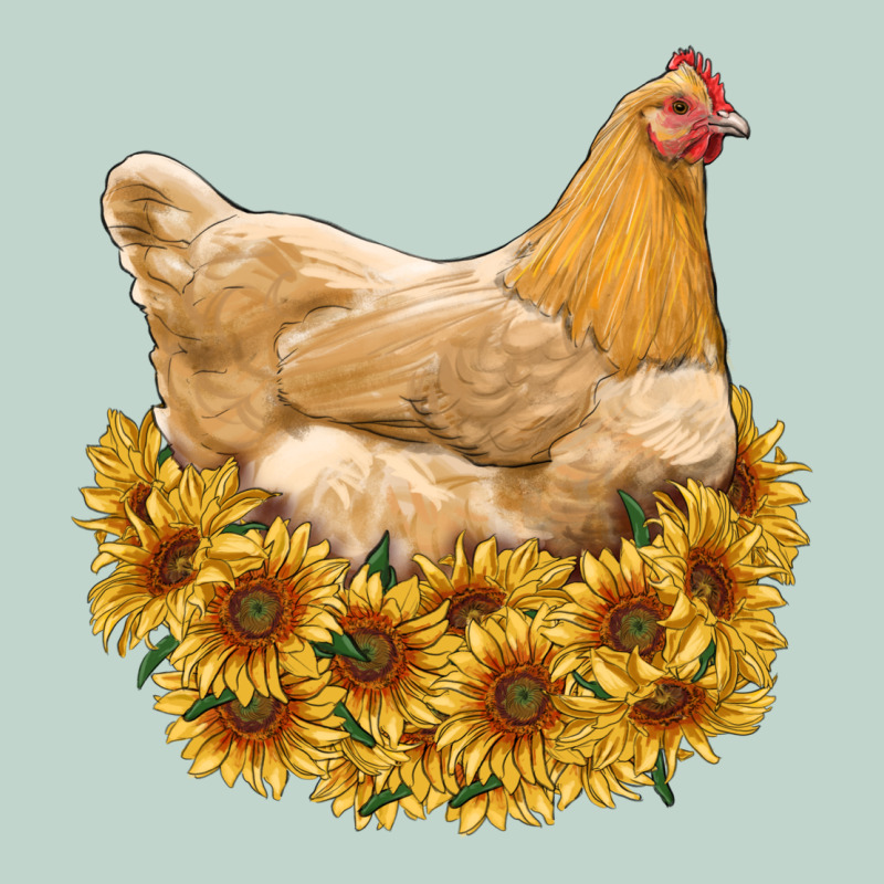 Chicken With Sunflowers Zipper Hoodie by RanaPortraitStore | Teevron