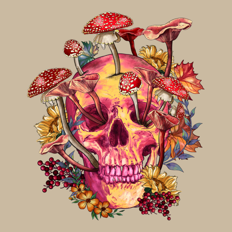 Floral Skeleton With Mushrooms Long Sleeve Tee by RanaPortraitStore | Teevron