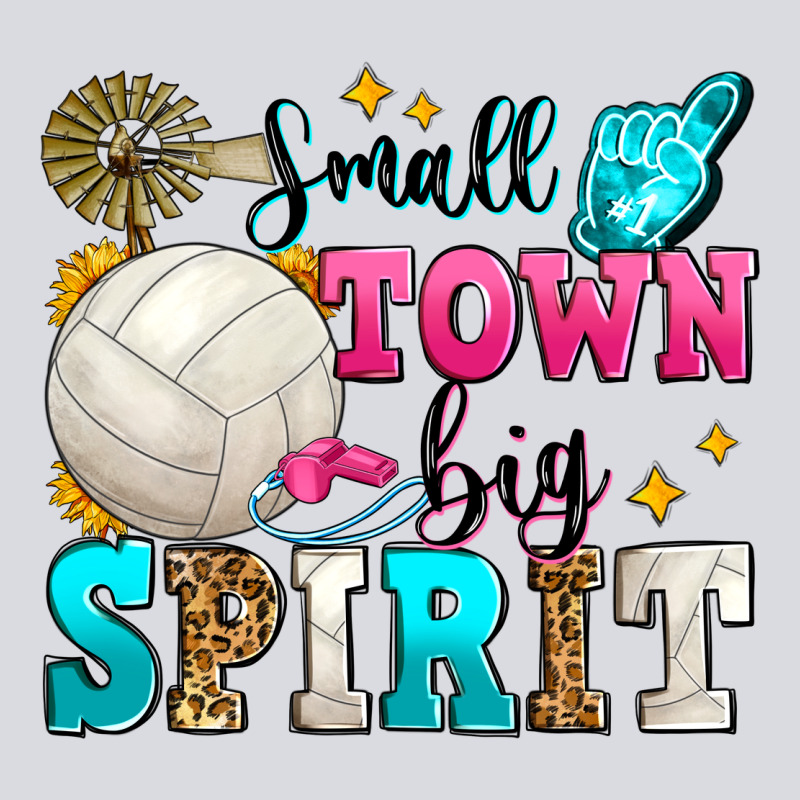 Small Town Big Spirit Volleyball Zipper Hoodie by Zillion Design Studio | Teevron