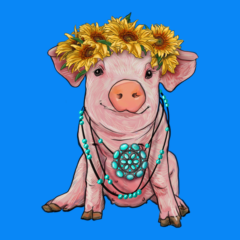 Sunflower Pig With Gemstone Zipper Hoodie by RanaPortraitStore | Teevron