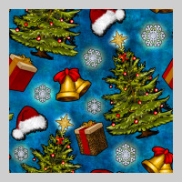Christmas Trees And Bells Seamless Pattern Premium Sweatshirt | Teevron