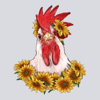 Rooster Head With Sunflowers Zipper Hoodie | Teevron