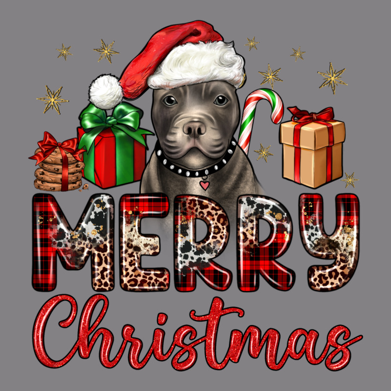 Merry Christmas Pitbull Heavyweight Hoodie by JahusDesignShop | Teevron