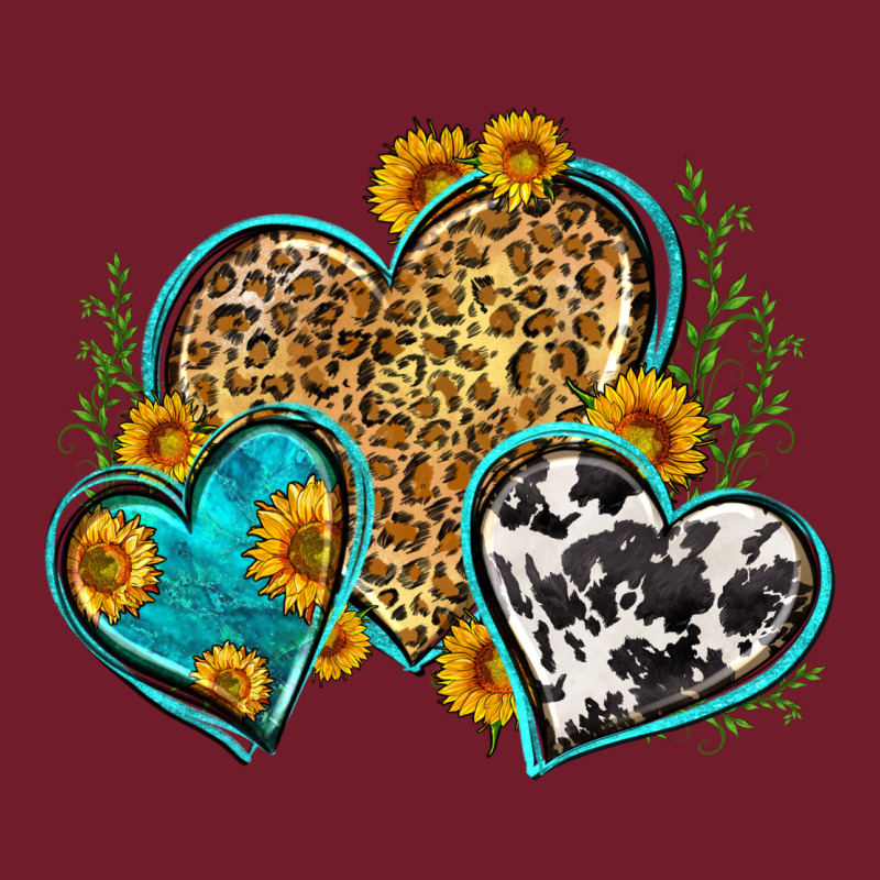 Leopard Cowhide Hearts Zipper Hoodie by Zillion Design Studio | Teevron