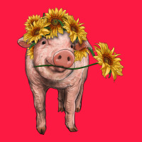 Pig With Sunflowers Zipper Hoodie | Teevron