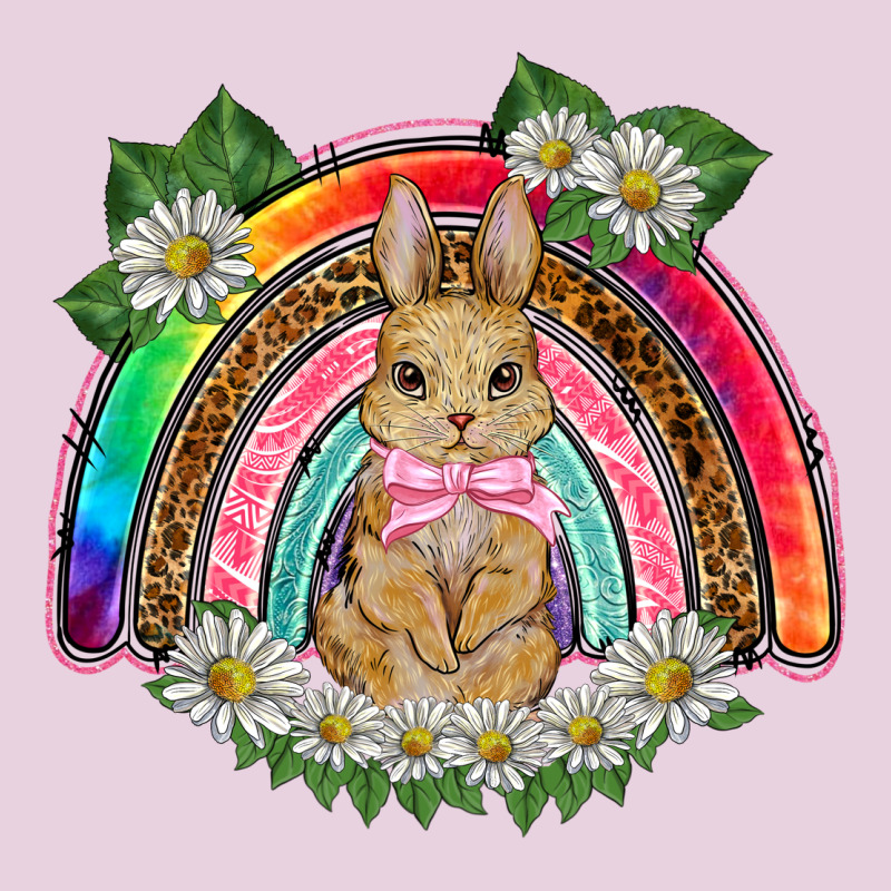Easter Rabbit Rainbow Ladies Tee by BarkalooDesign | Teevron