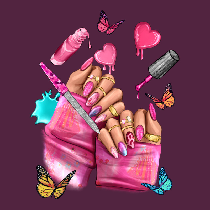 Pink Nail Art Hand Urban Hoodie by NancyCooperArtShop | Teevron