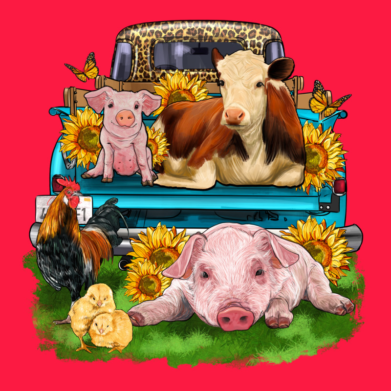 Farm Truck Animals Zipper Hoodie by Zillion Design Studio | Teevron