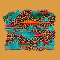 Western Serape Leopard Turquoise  Background Urban Heavy Tee | Teevron