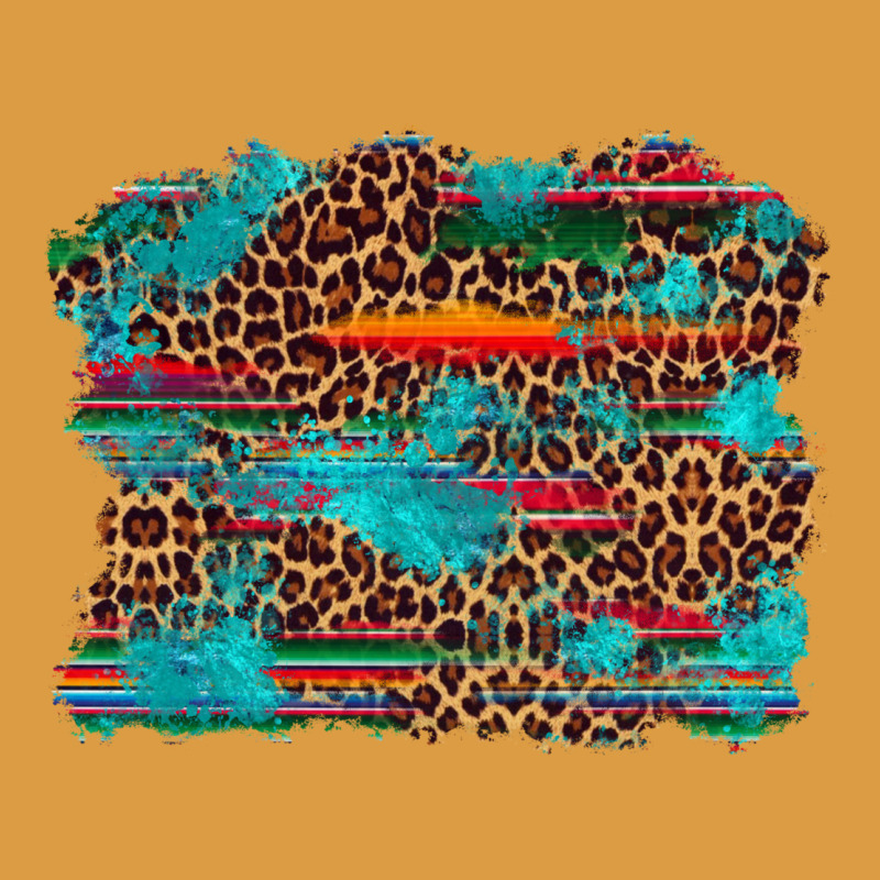 Western Serape Leopard Turquoise  Background Urban Heavy Tee by Artiststas | Teevron