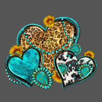 Western Turquoise Hearts Zipper Hoodie | Teevron