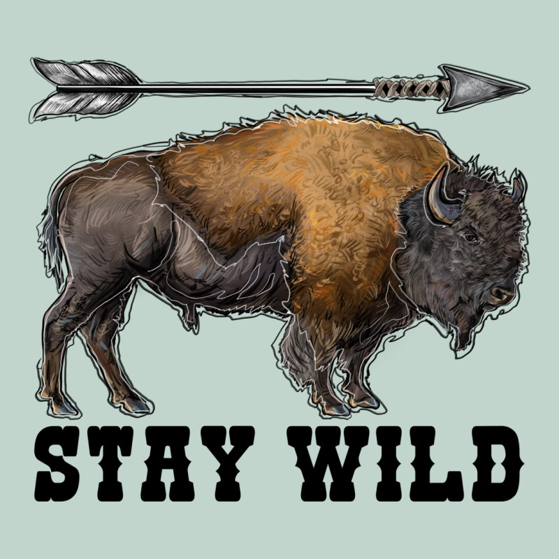 Stay Wild Bison Zipper Hoodie by RanaPortraitStore | Teevron