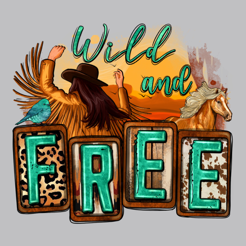 Wild And Free Cowgirl Horse Desert Classic Tee by Zillion Design Studio | Teevron
