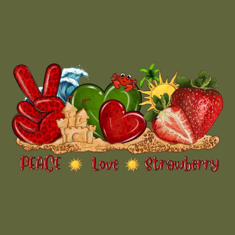 Peace Love Strawberry With Summer Classic Tee by texasbilliewilder | Teevron