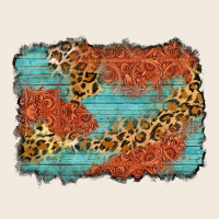 Western Leopard Tooled Leather Background Zipper Hoodie | Teevron