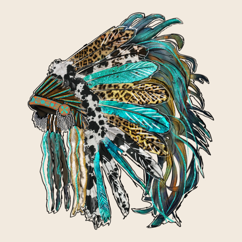 Indian Feather Headdress With Western  Patterns Zipper Hoodie by RanaPortraitStore | Teevron