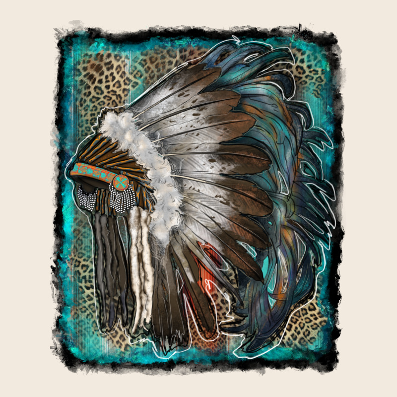 Indian Feather Headdress With Leopard Background Zipper Hoodie by RanaPortraitStore | Teevron