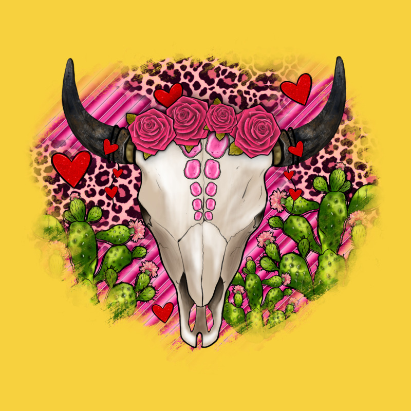 Bull Skull Cactus Valentines Premium Sweatshirt by JahusDesignShop | Teevron