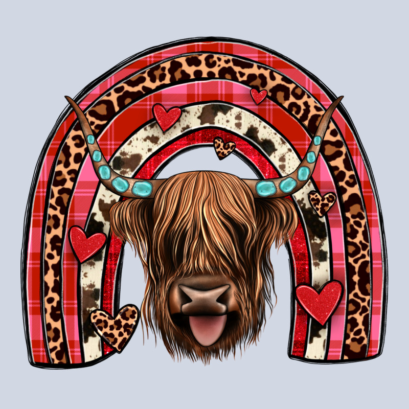 Valentines Highland Cow Rainbow Premium Sweatshirt by JahusDesignShop | Teevron