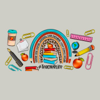 Teacher Life Rainbow Frosted Heavyweight Hoodie | Teevron