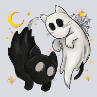 Ghost Cats With Balance Halloween Zipper Hoodie | Teevron