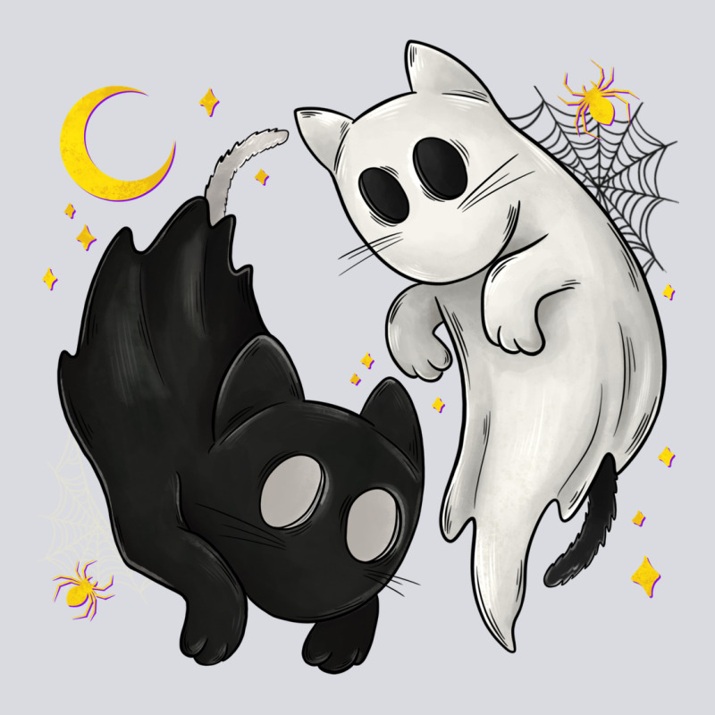 Ghost Cats With Balance Halloween Zipper Hoodie by texasbilliewilder | Teevron