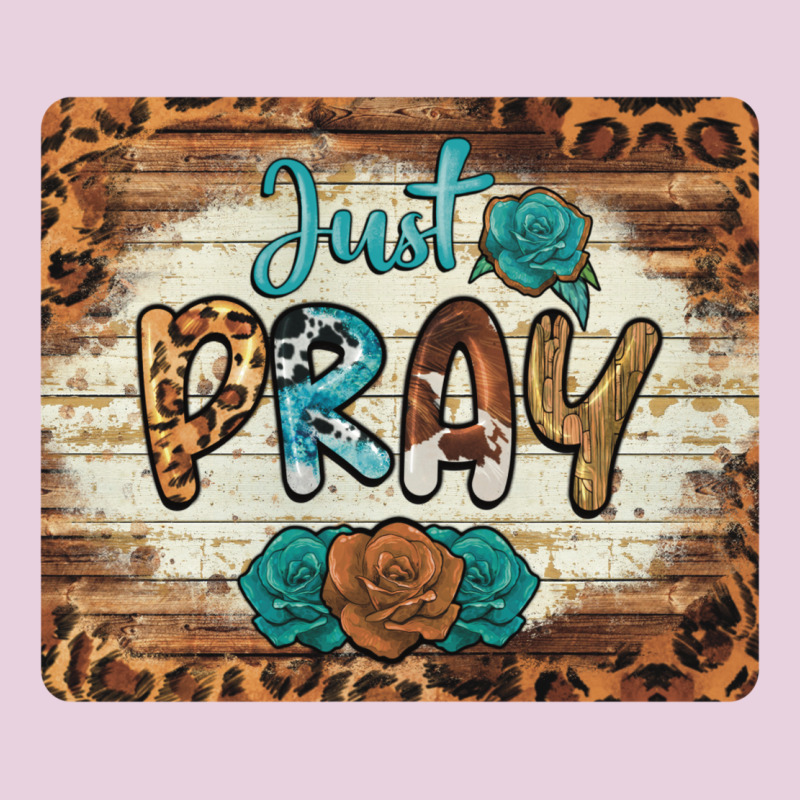 Just Pray Mousepad Ladies Tee by BarkalooDesign | Teevron