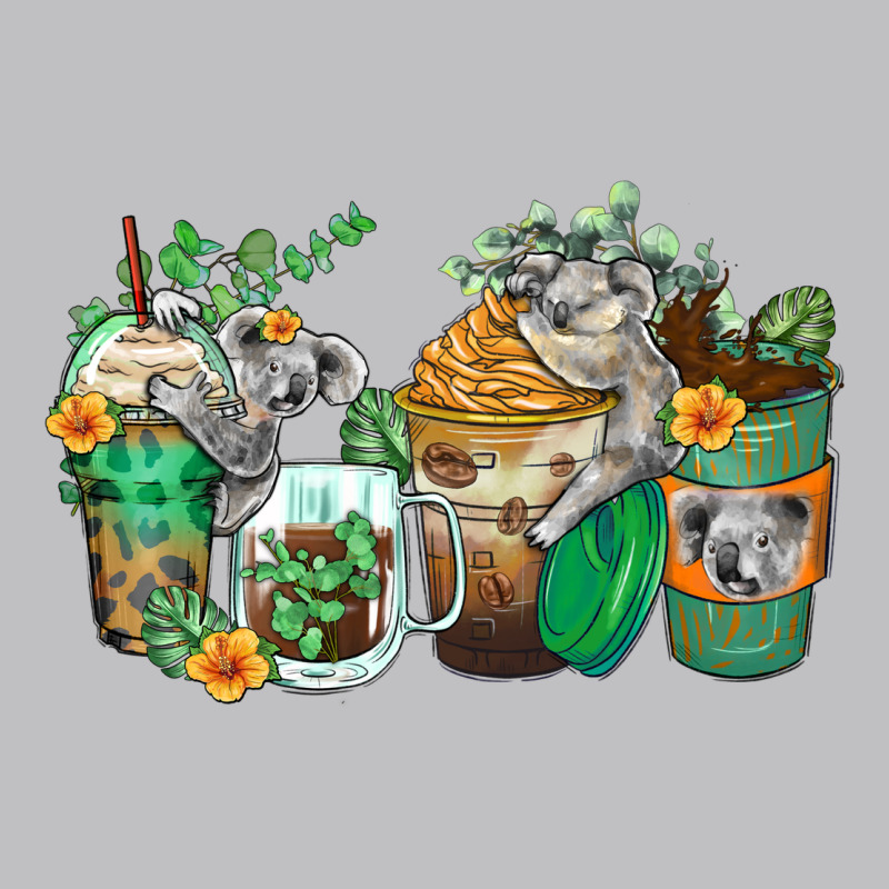 Koala Coffee Cups Long Sleeve Tee by Zillion Design Studio | Teevron