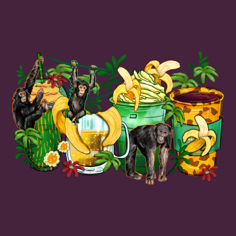 Monkey Coffee Cups Long Sleeve Tee by Zillion Design Studio | Teevron