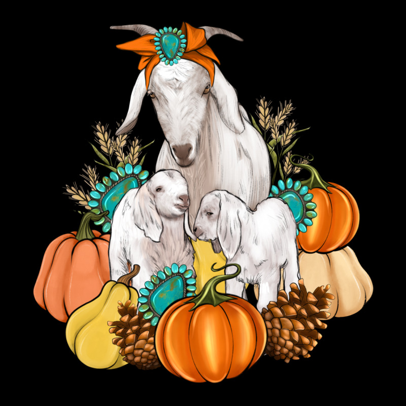 Goat Family Fall Pumpkins Gemstone Premium Sweatshirt by Artiststas | Teevron