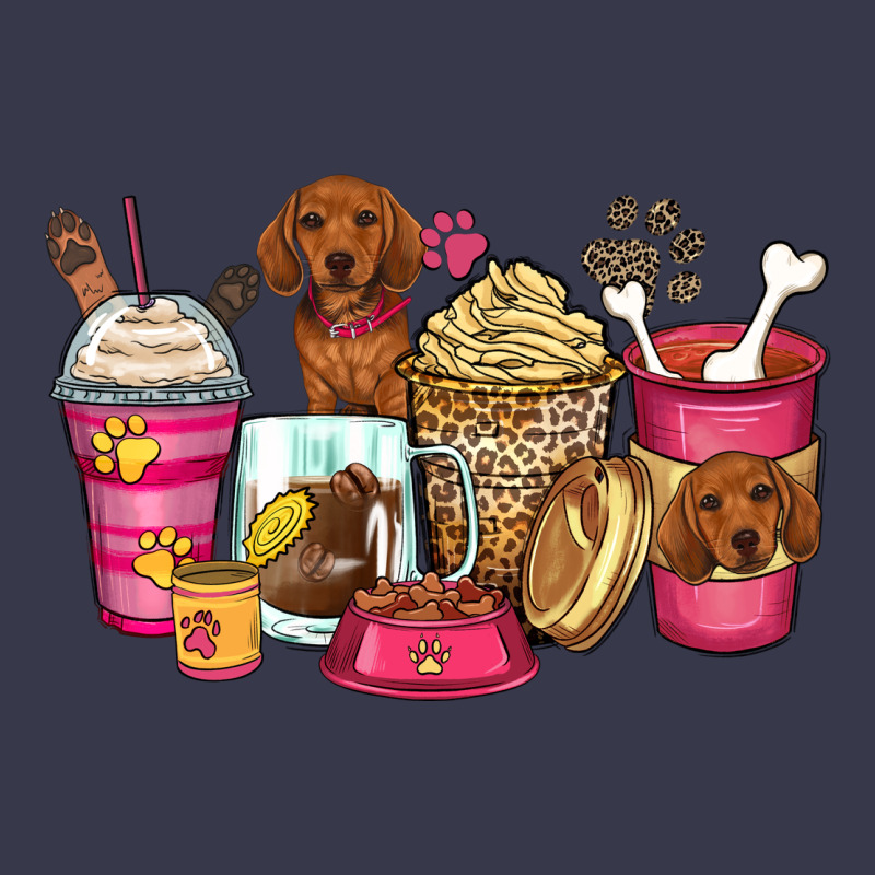 Dachshund Coffee Cups Long Sleeve Tee by Zillion Design Studio | Teevron