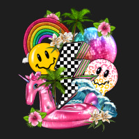 Summer Smile Face And Beach Vibes With Rainbow Tbw Classic Tee | Teevron