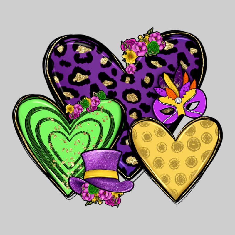 Hearts Mardi Gras Premium Sweatshirt by JahusDesignShop | Teevron