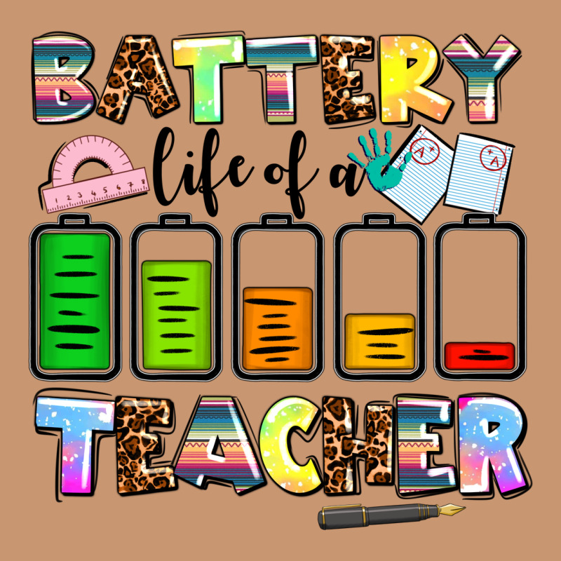 Battery Life Of A Teacher Heavyweight Hoodie by AdoDesignShop | Teevron