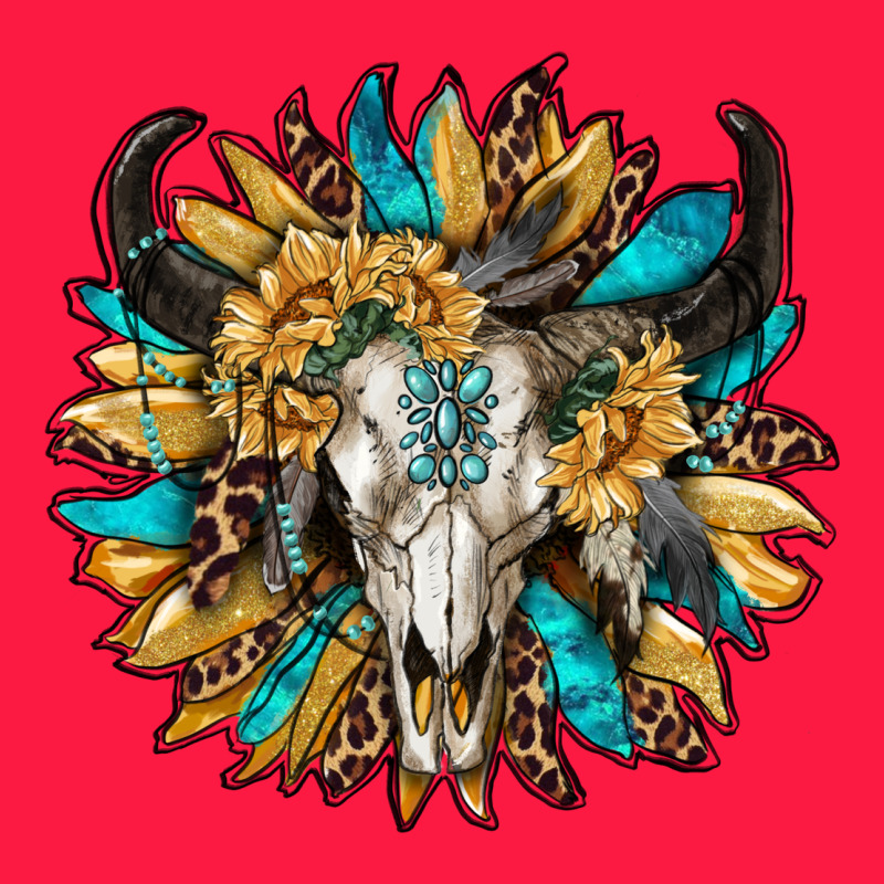 Bull Skull With Sunflower Zipper Hoodie by RanaPortraitStore | Teevron