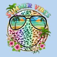 Summer Vibes With Smile Face And Leopard Classic Tee | Teevron