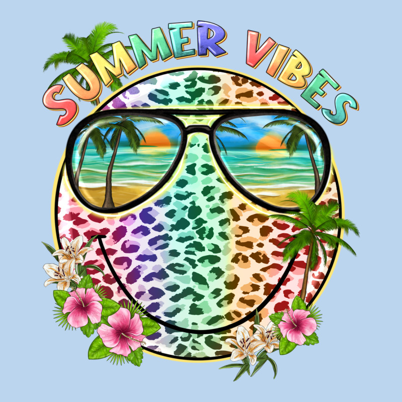 Summer Vibes With Smile Face And Leopard Classic Tee by texasbilliewilder | Teevron