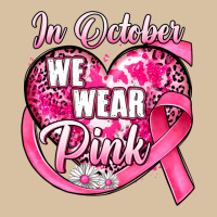 In October We Wear Pink Heart Heavyweight Hoodie | Teevron