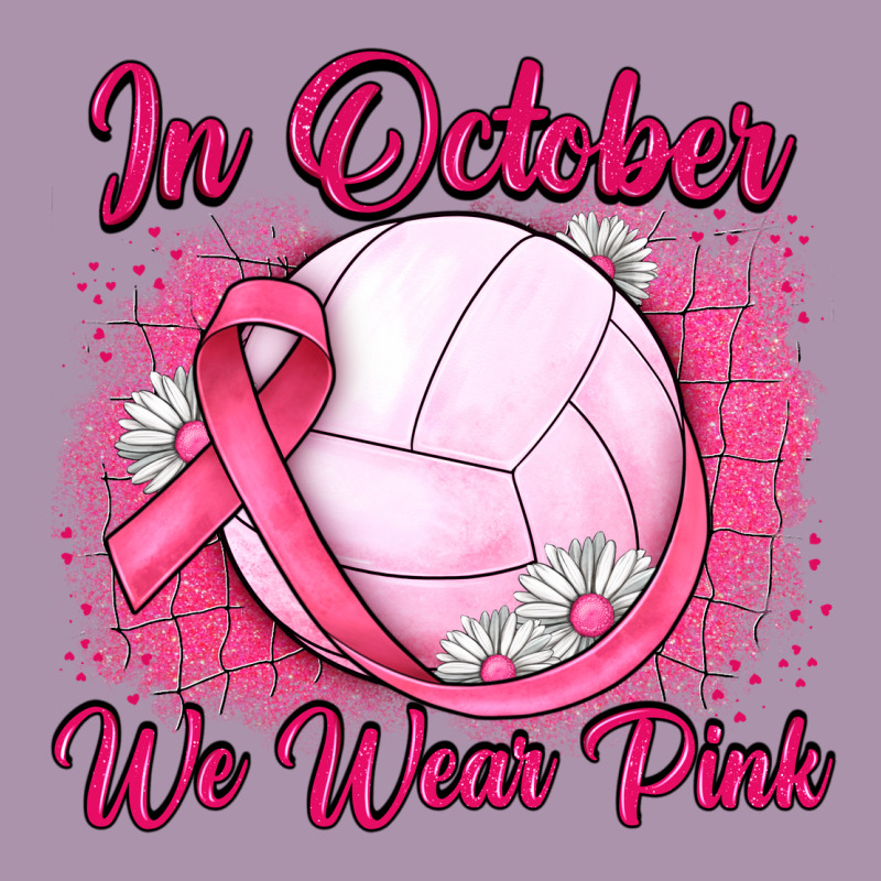 In October We Wear Pink Breast Cancer Valleybal Heavyweight Hoodie by JahusDesignShop | Teevron