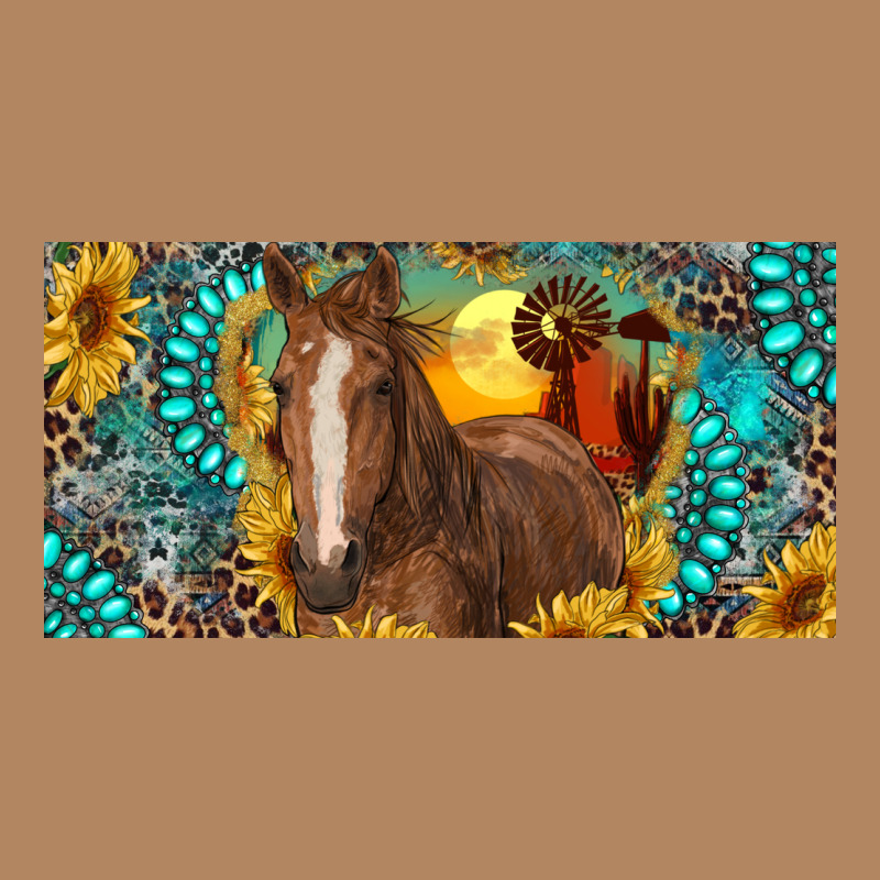 Horse And Desert With Sunflowers Gemstone Long Sleeve Tee by RanaPortraitStore | Teevron