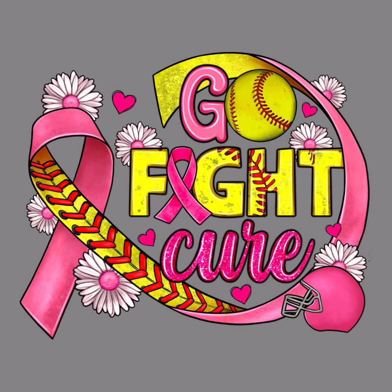 Breast Cancer Go Fight Cure Softball Heavyweight Hoodie by JahusDesignShop | Teevron