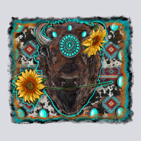 American Bison Wıth Sunflower And Gemstone Zipper Hoodie | Teevron