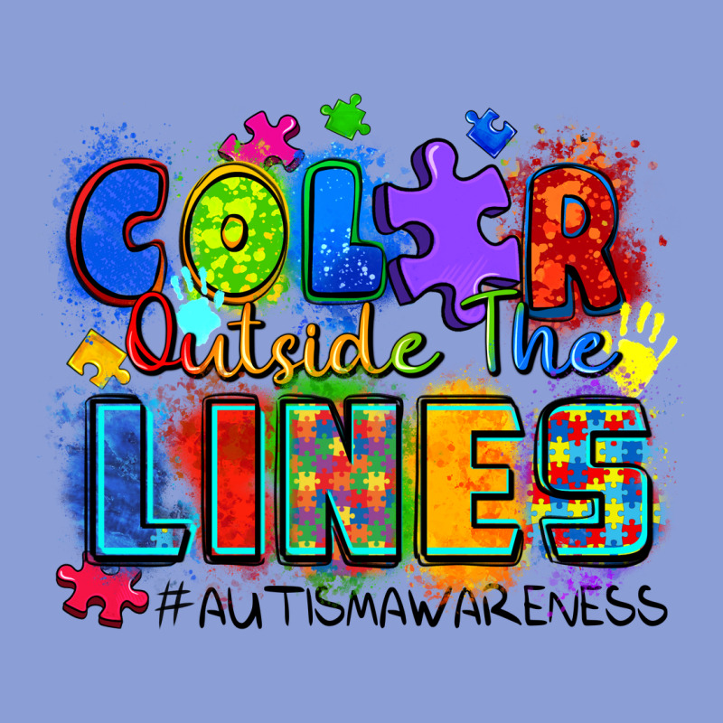 Color Outside The Lines Autism Awareness Long Sleeve Tee by Zillion Design Studio | Teevron