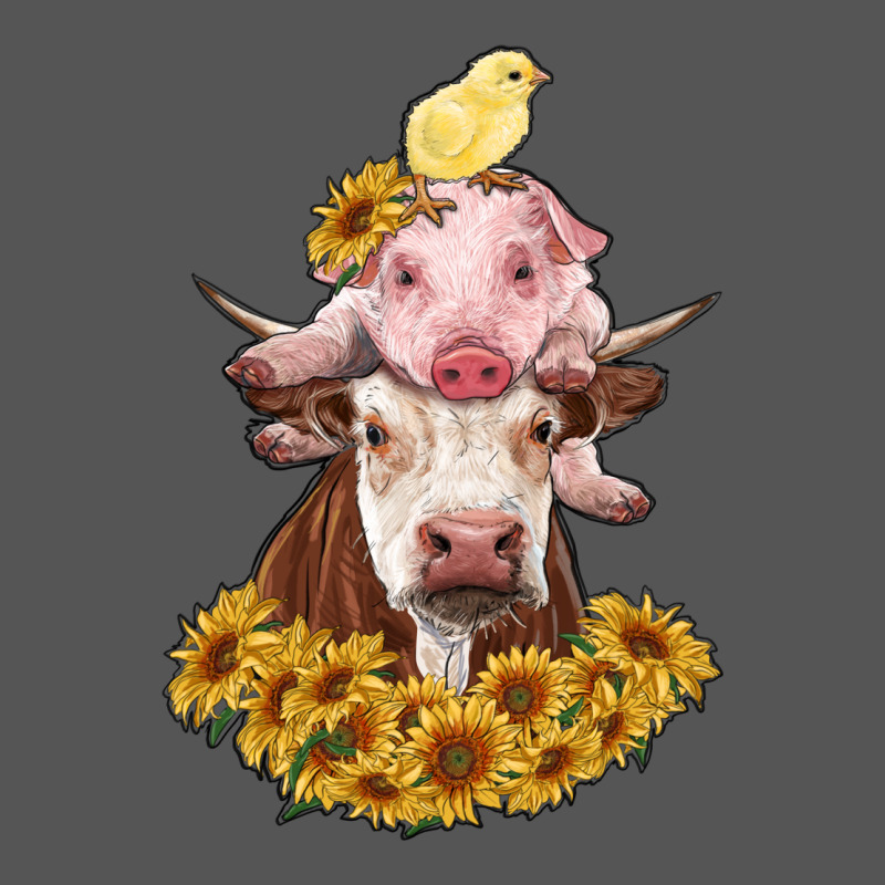 Cow With Pig And Chick Zipper Hoodie by RanaPortraitStore | Teevron