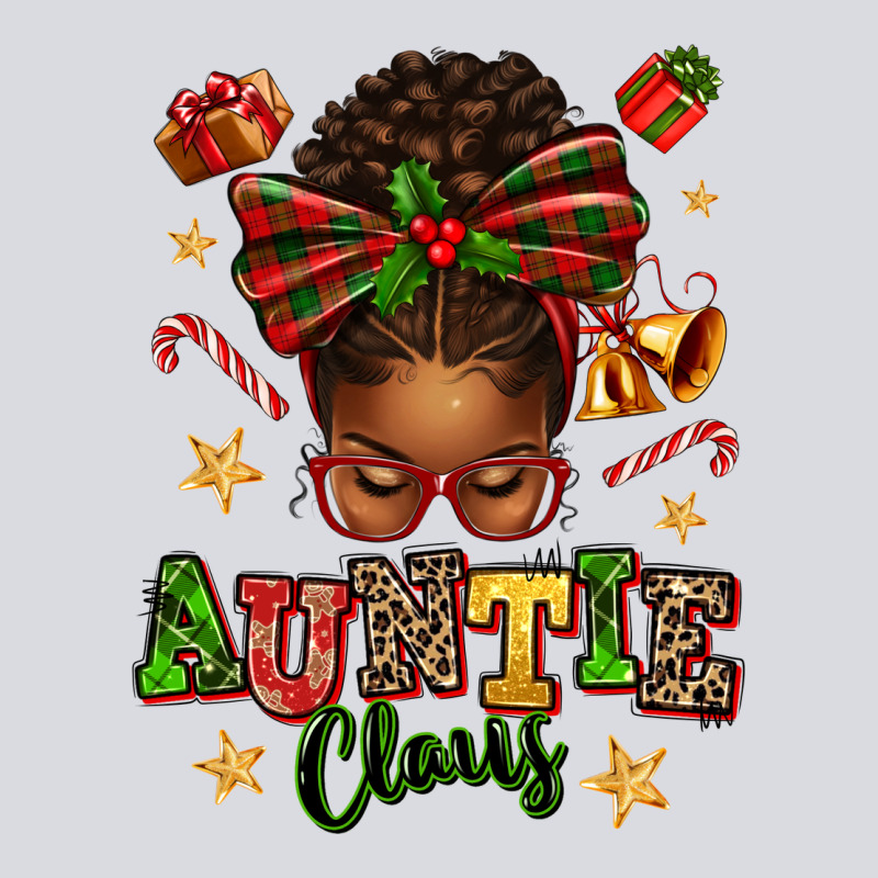 Auntie Claus Afro Messy Bun Zipper Hoodie by texasbilliewilder | Teevron